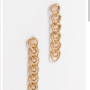Francescas gold chain earrings